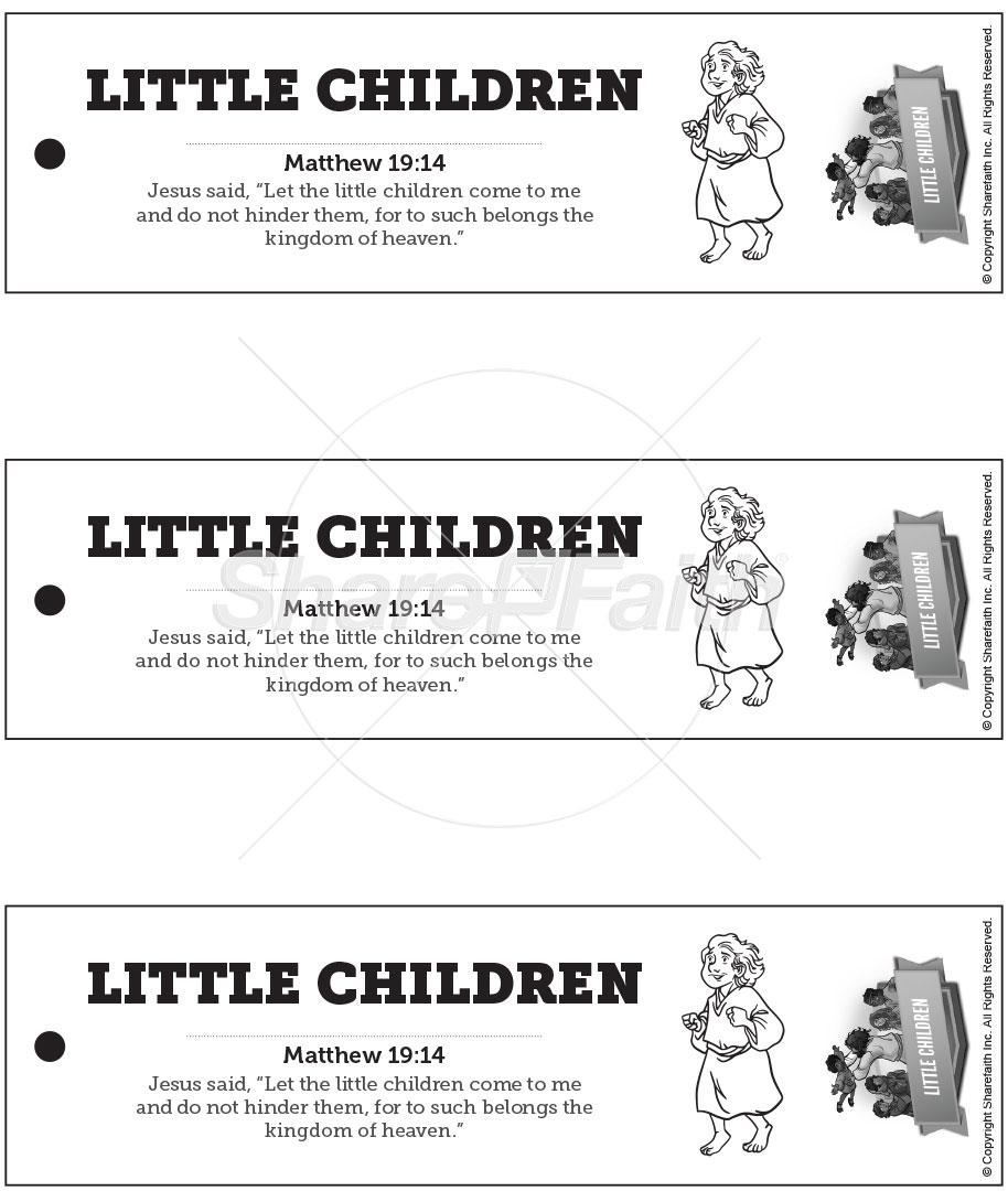 Matthew 19 – Little Children: Bookmarks
