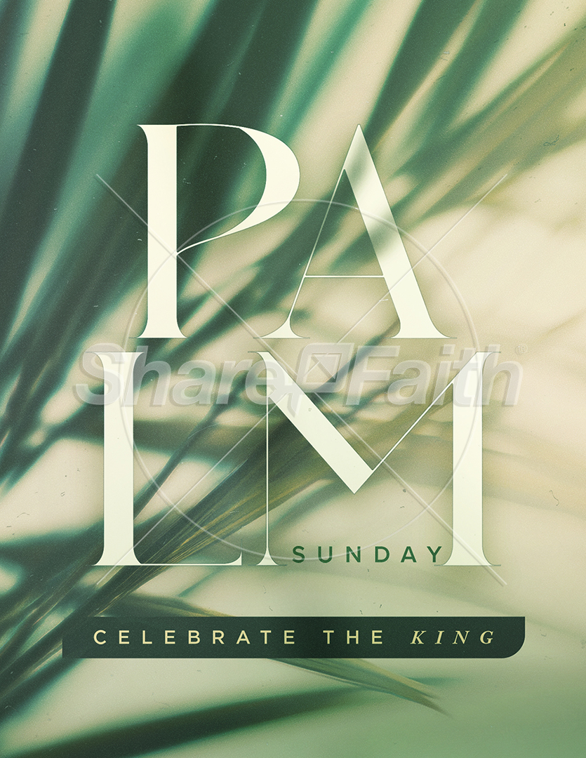 Palm Sunday – Green Palm Branches: Flyer