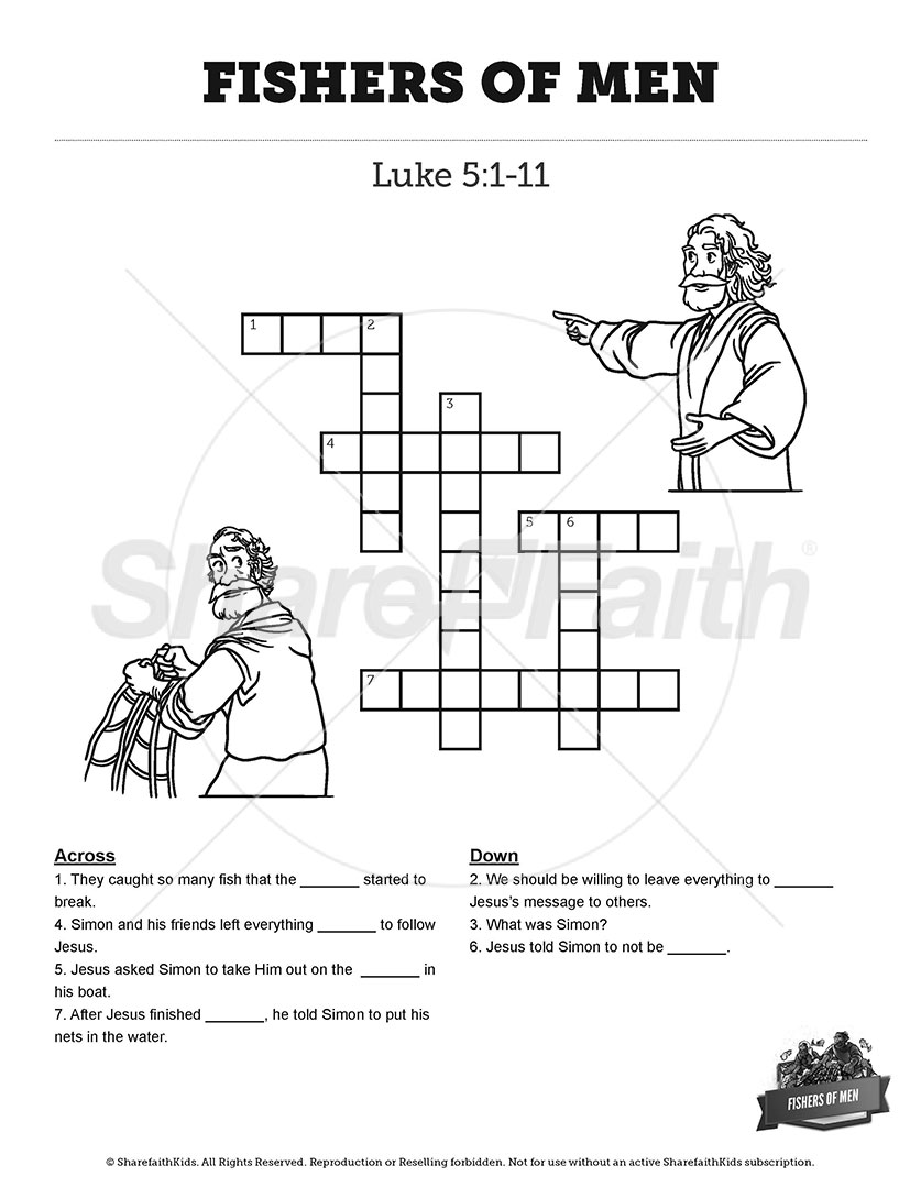 ShareFaith Media Fishers of Men Crossword ShareFaith Media