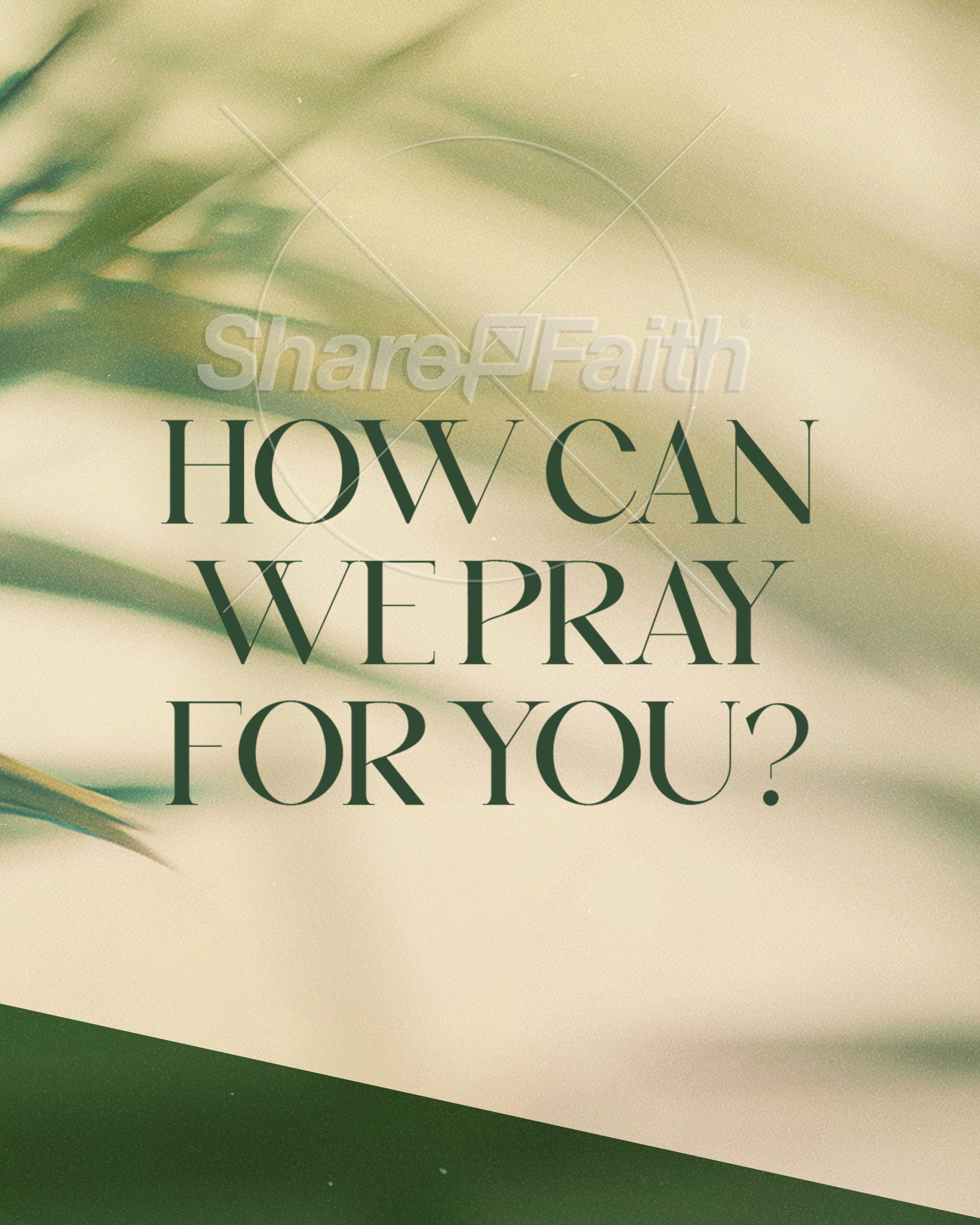 Palm Sunday – Green Palm Branches Prayer: Social Post