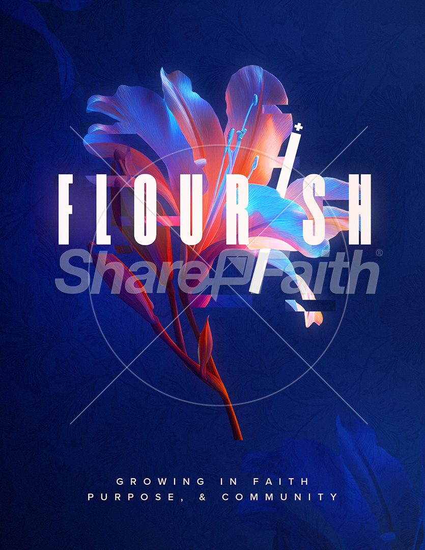Flourish Neon Flower: Flyer
