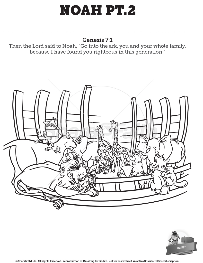 The Story of Noah – Part 2: Coloring Pages