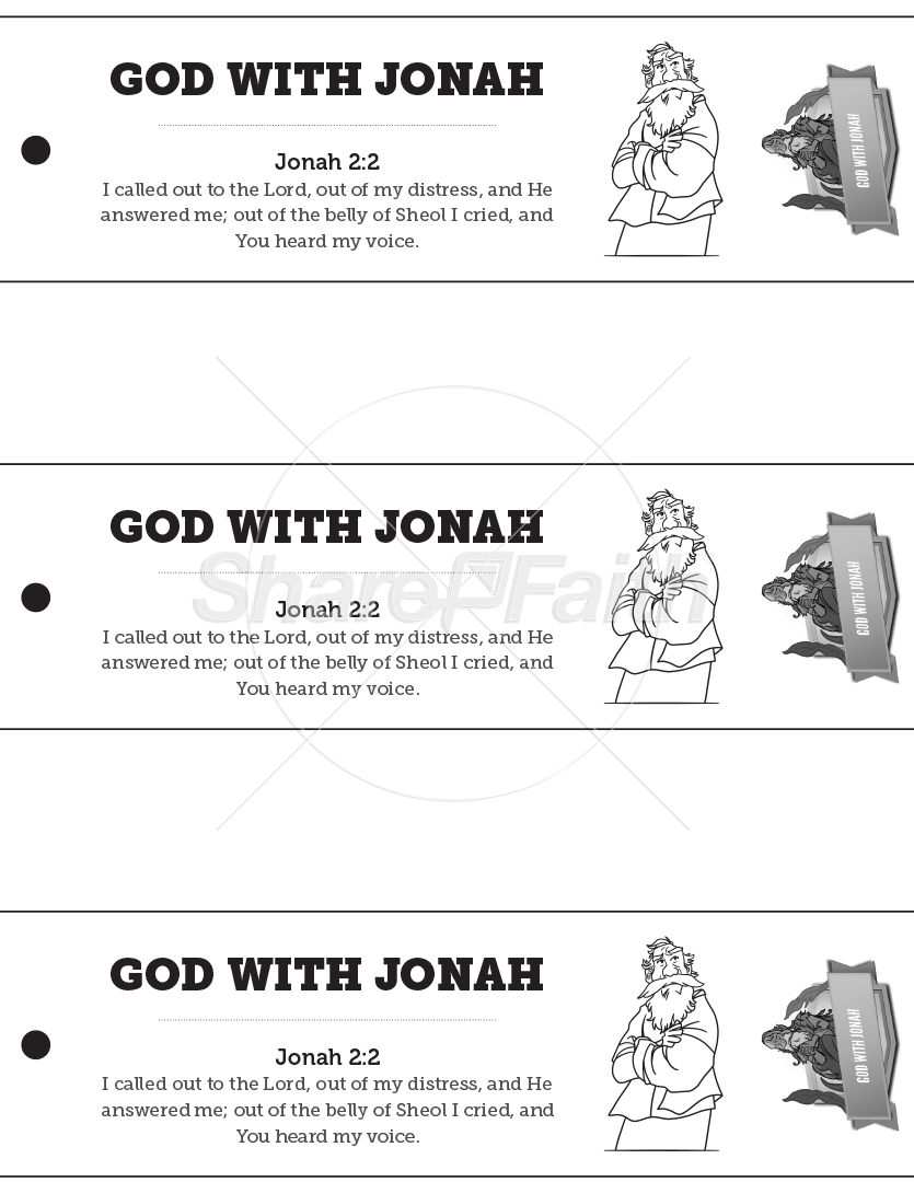 God with Jonah: Bookmarks
