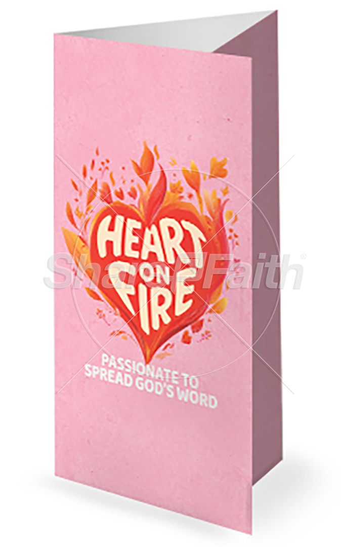 Heart On Fire: Trifold Bulletin Cover