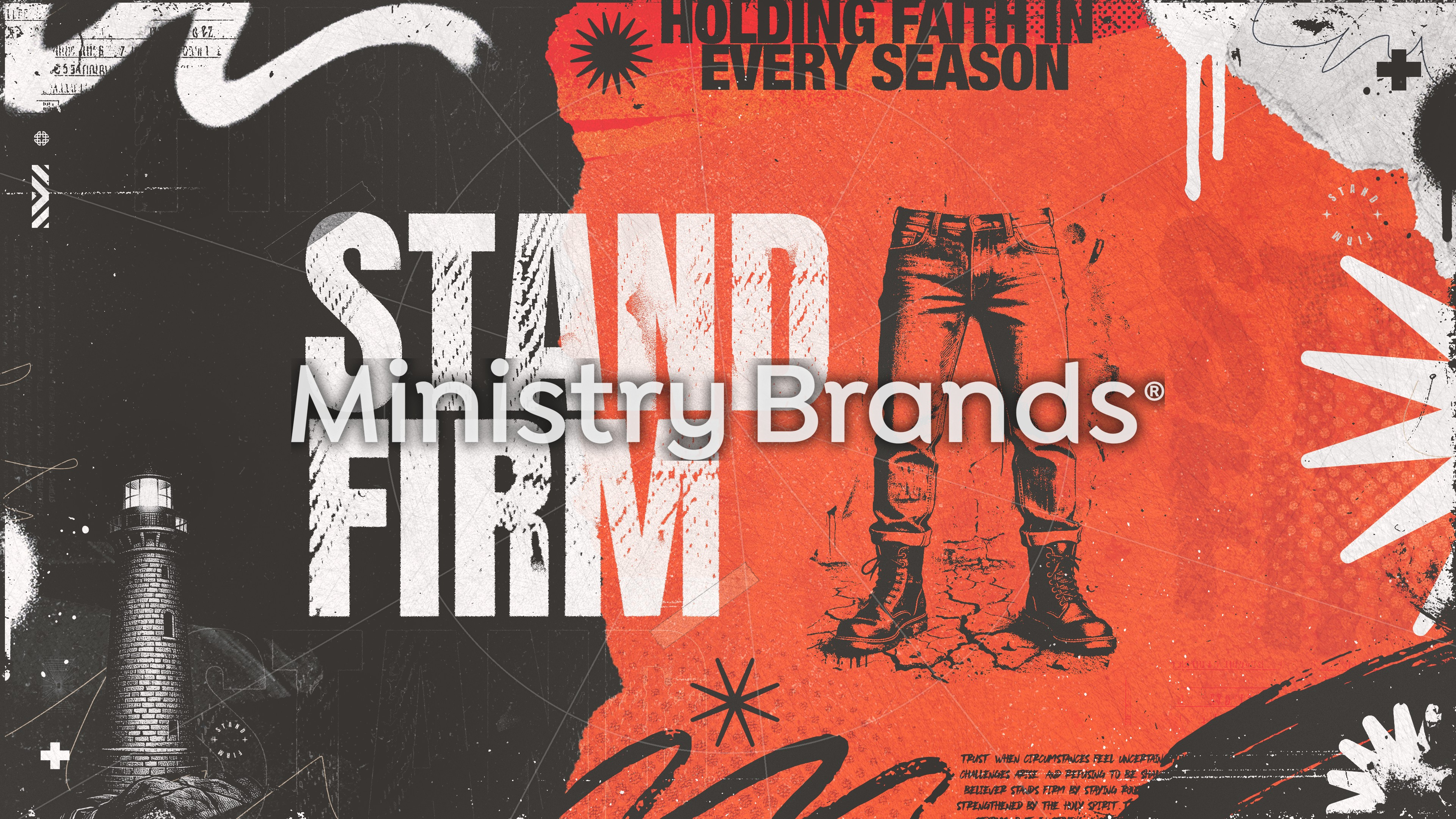 Stand Firm Orange Grunge: Title Graphics