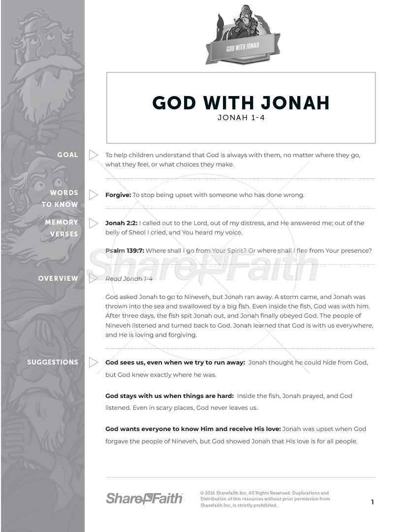 God with Jonah: Curriculum