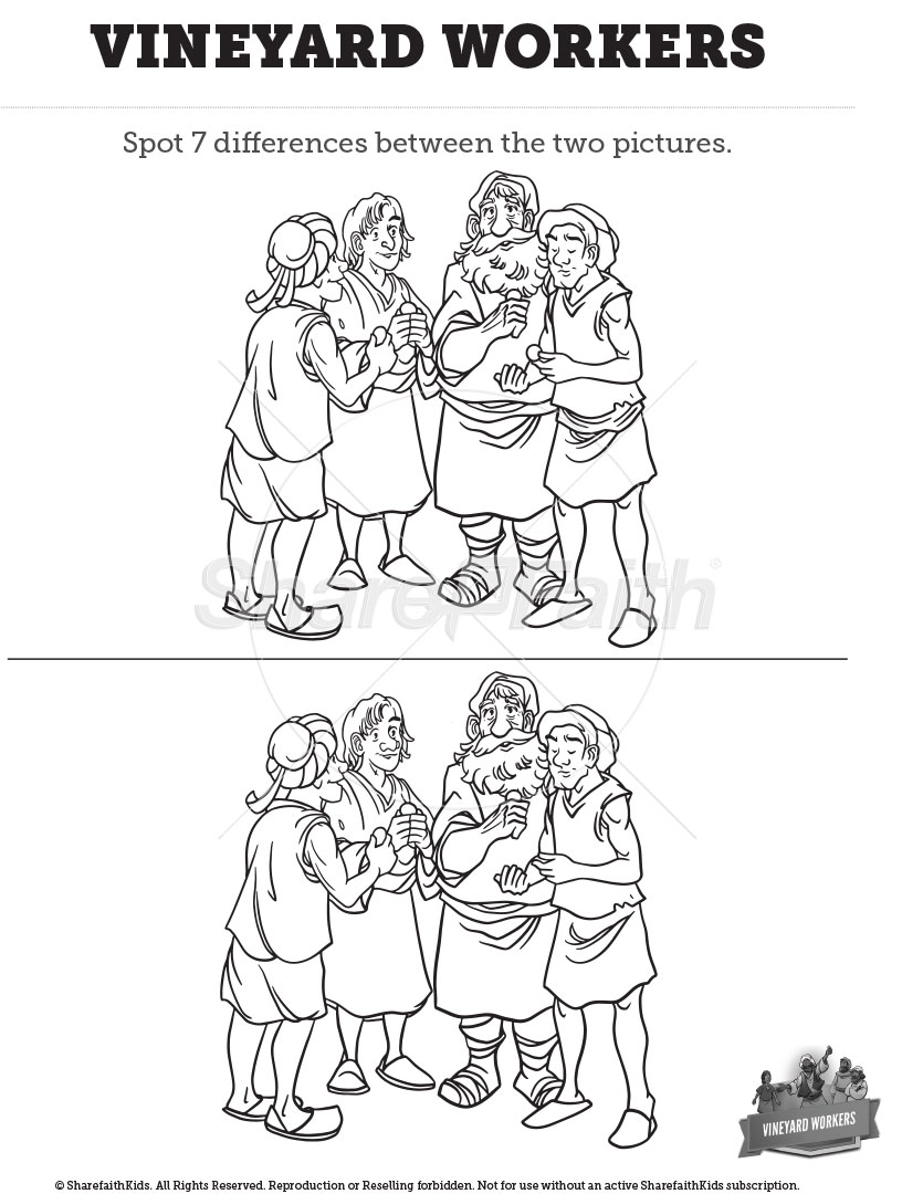 Vineyard Workers: Spot the Difference