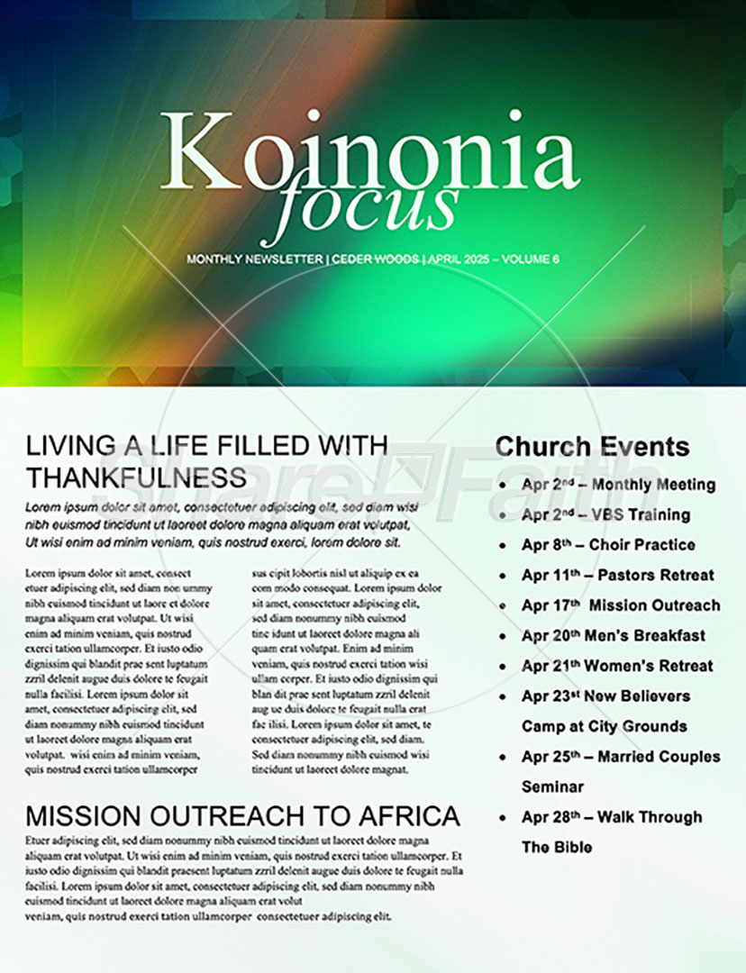 Palm Sunday: Newsletter