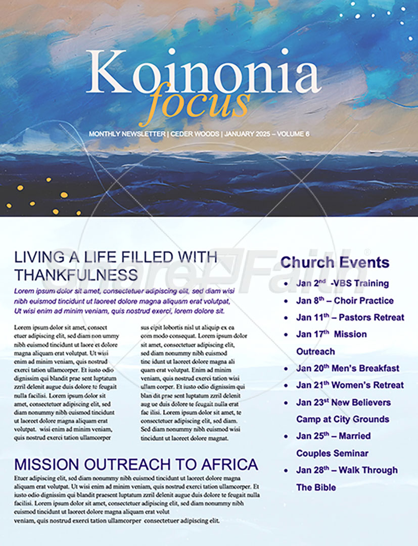 Giving Back to God: Newsletter