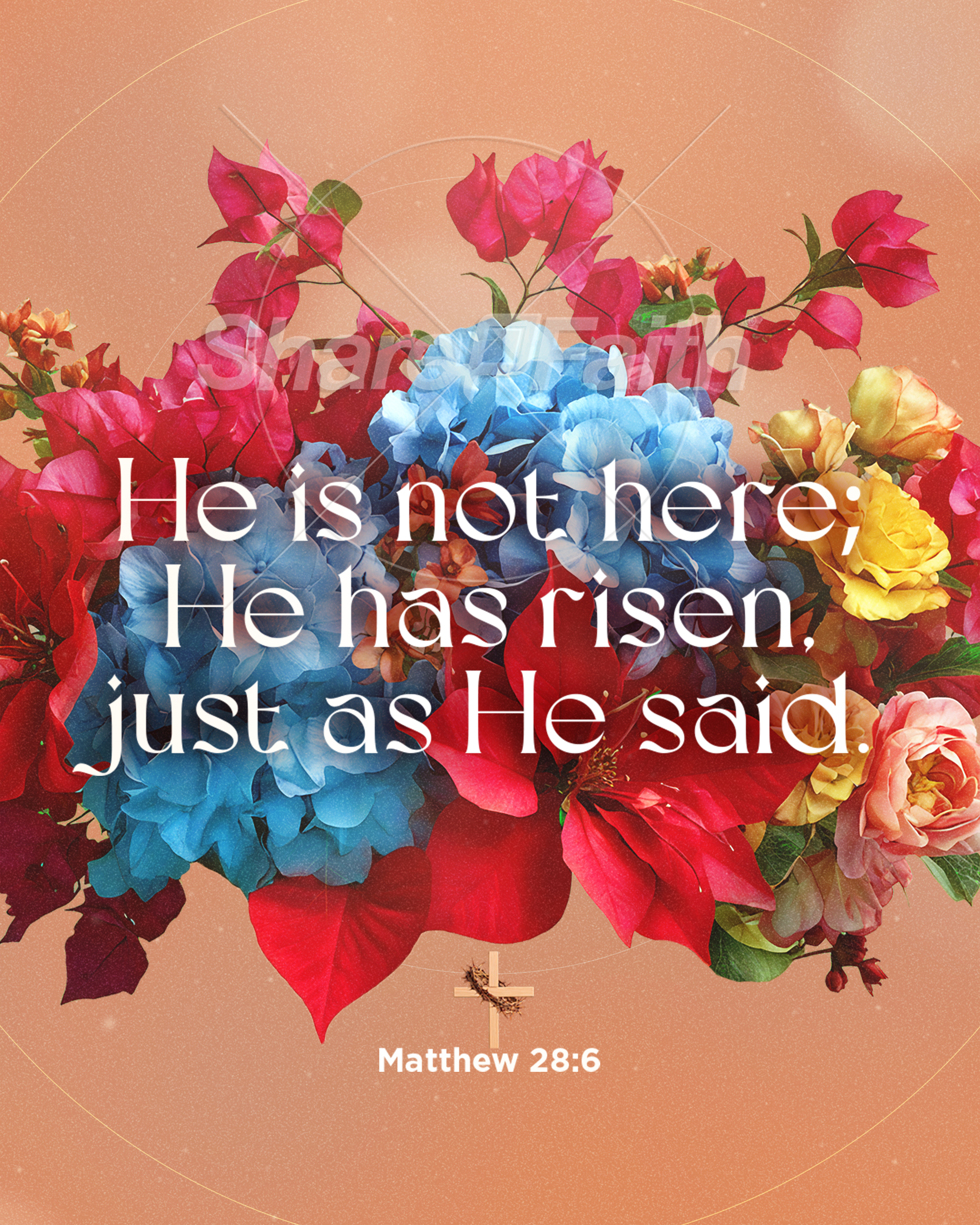 ShareFaith Media » Easter At Your Church – Floral Wooden Cross ...