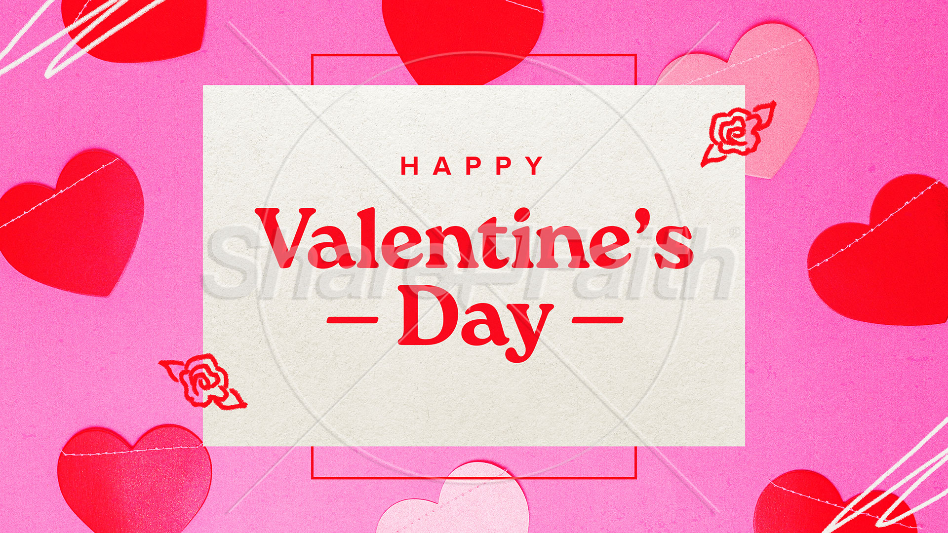 Valentine’s Day Pink Hearts: Title Graphics