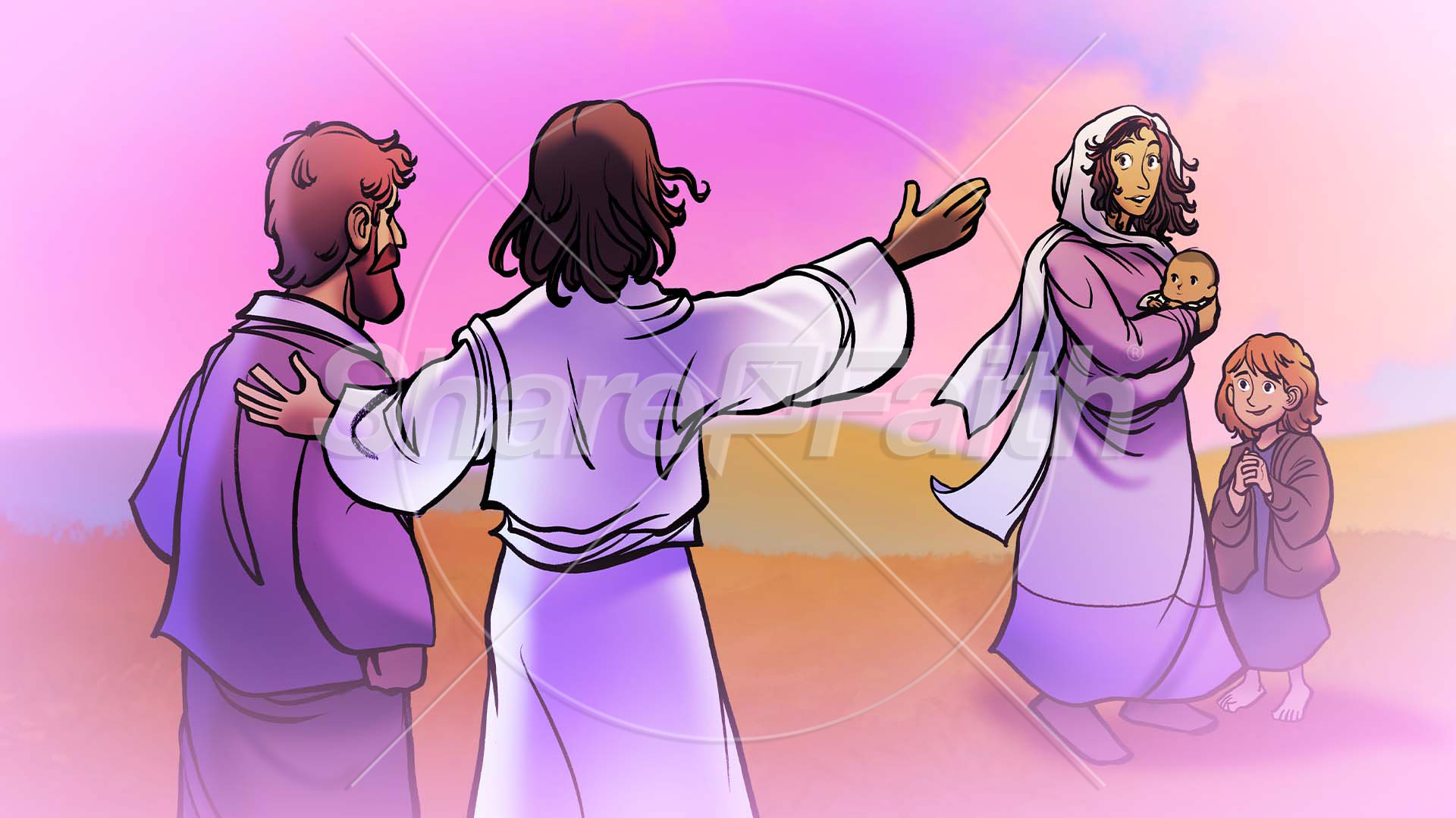 Matthew 19 – Little Children: Bible Story Slideshow