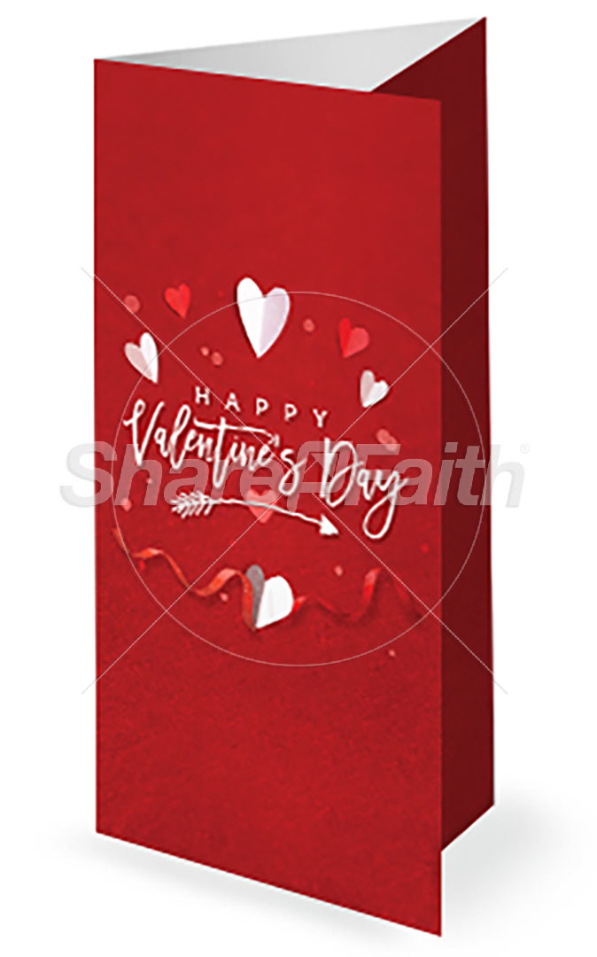 Happy Valentines Day: Trifold Bulletin Cover