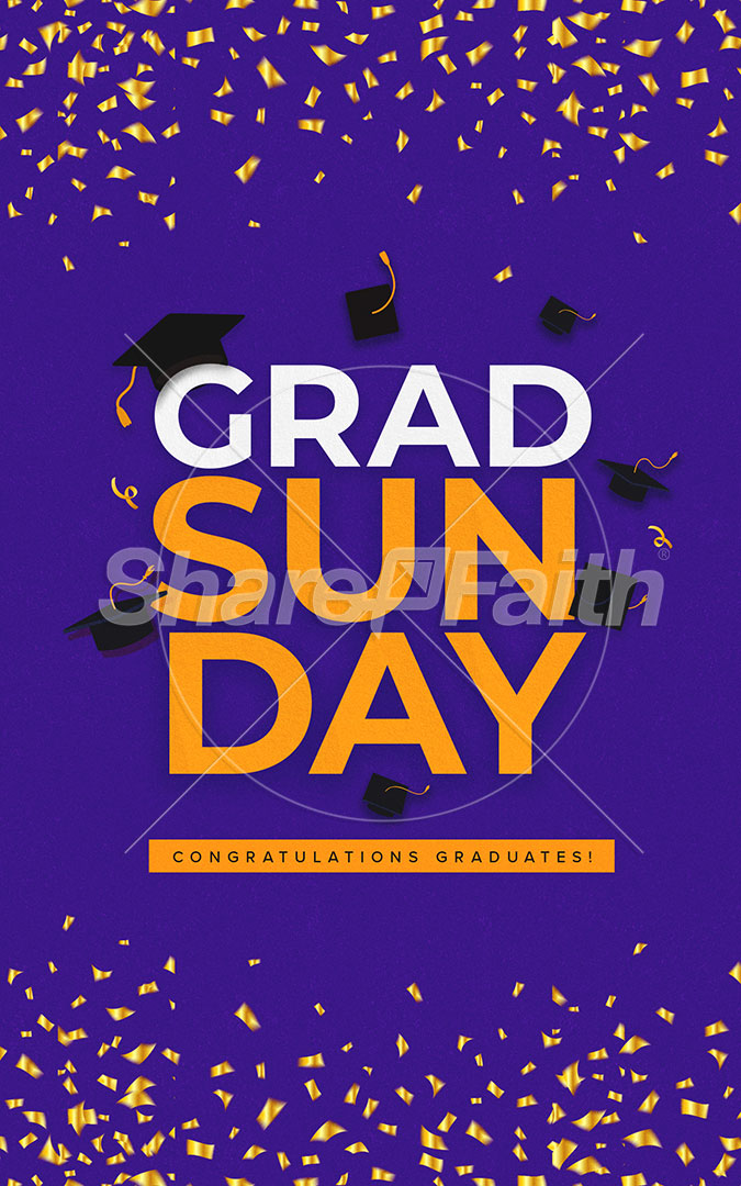 Grad Sunday: Bifold Bulletin Cover