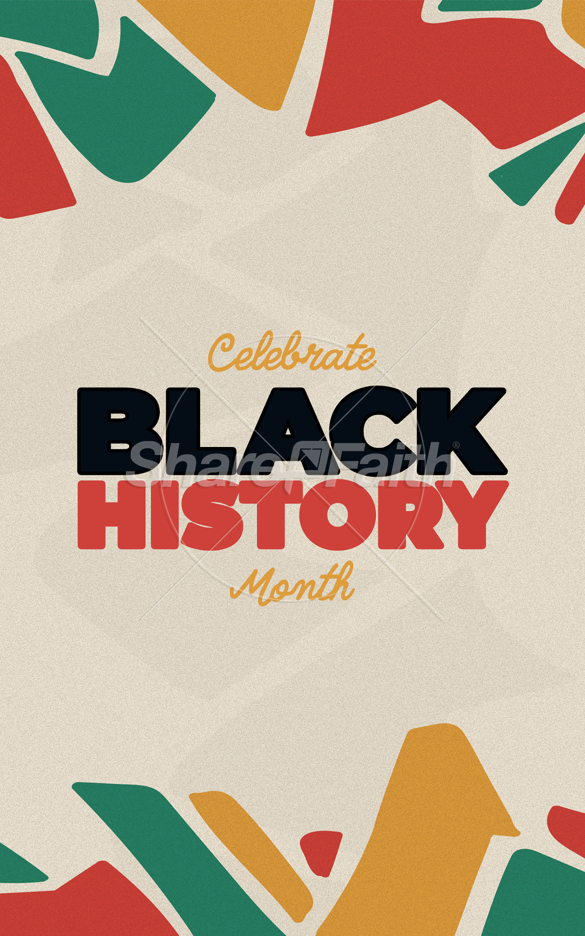 Black History Festive Shapes: Bifiold Bulletin Cover