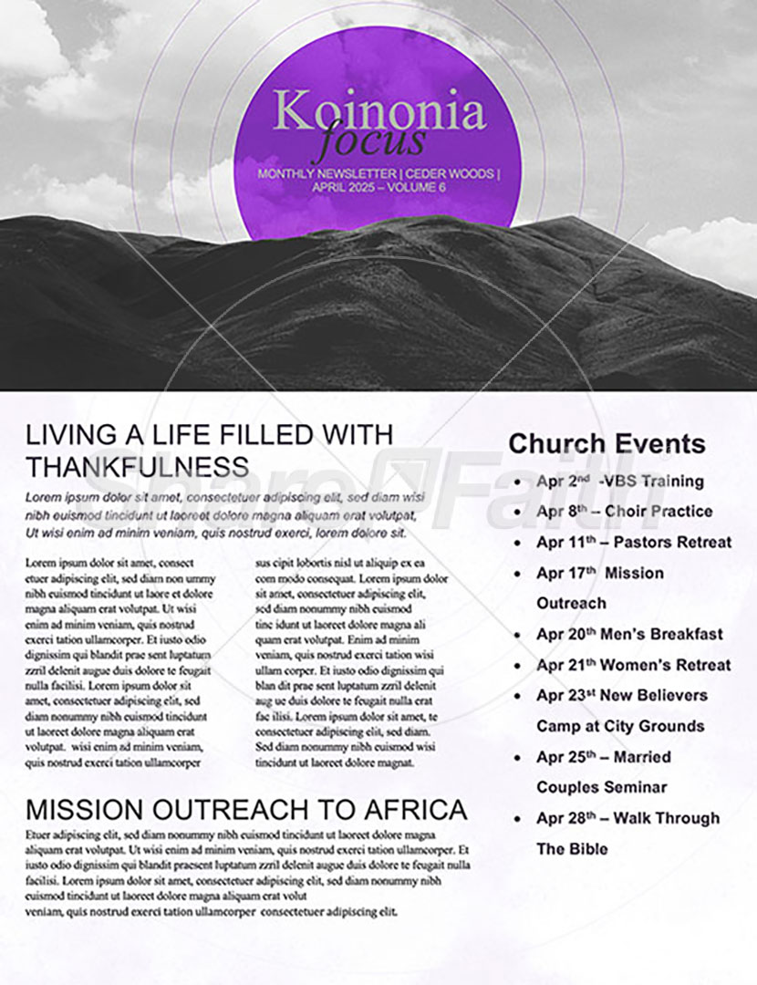 Easter Hills: Newsletter