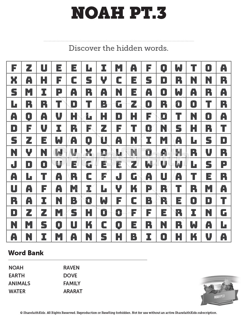 The Story of Noah – Part 3: Word Search