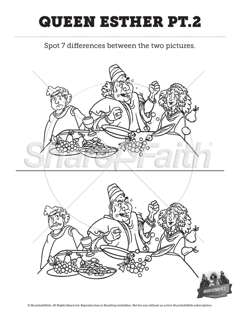 Queen Esther Part 2: Spot the Difference