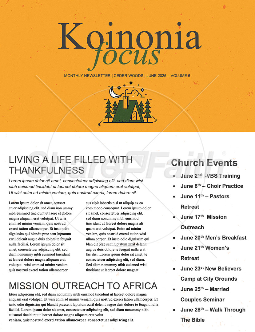 Summer Camp: Newsletter