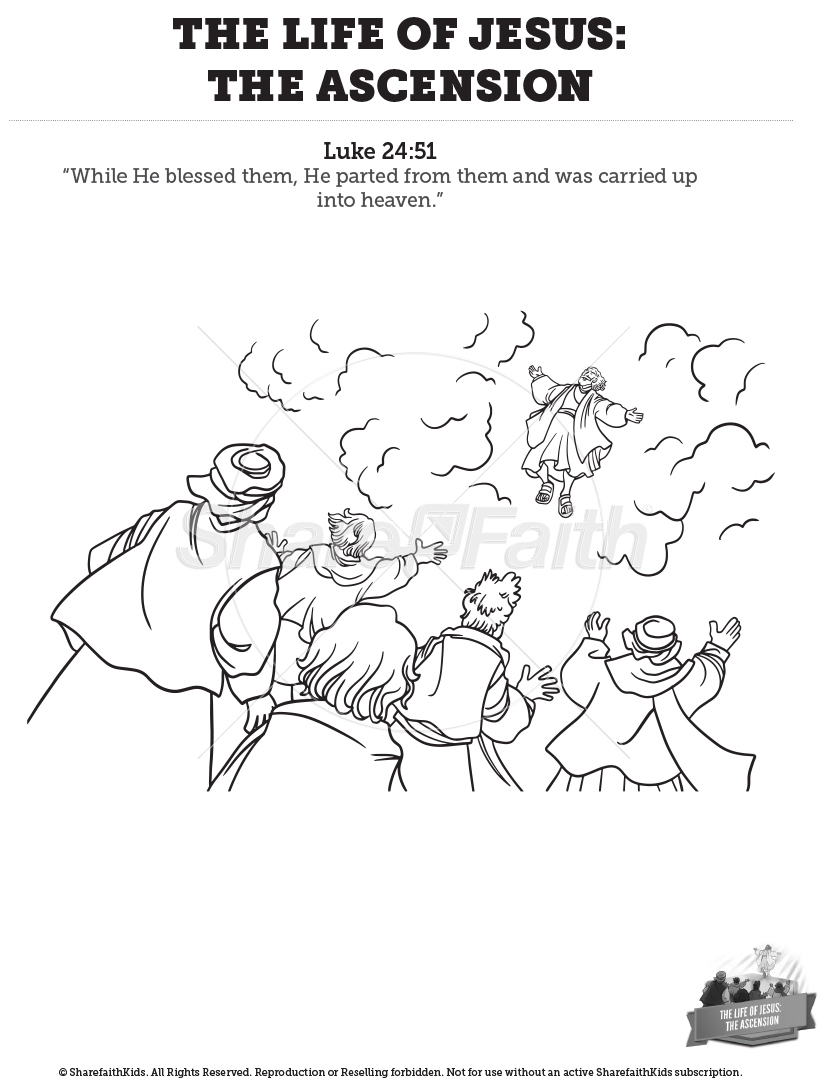 ShareFaith Media » The Life of Jesus – The Ascension: Coloring Pages ...