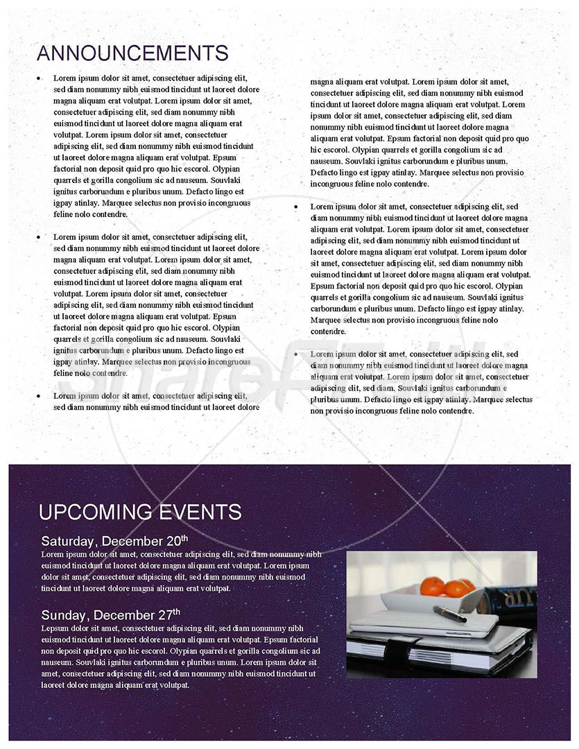 Candlelight Service: Newsletter