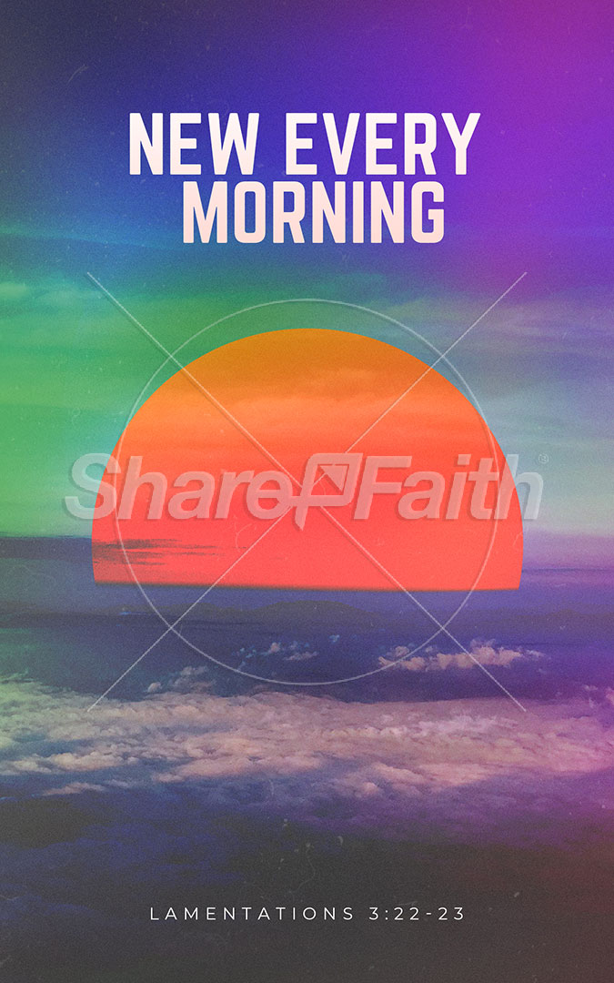 New Every Morning: Bifold Bulletin Cover