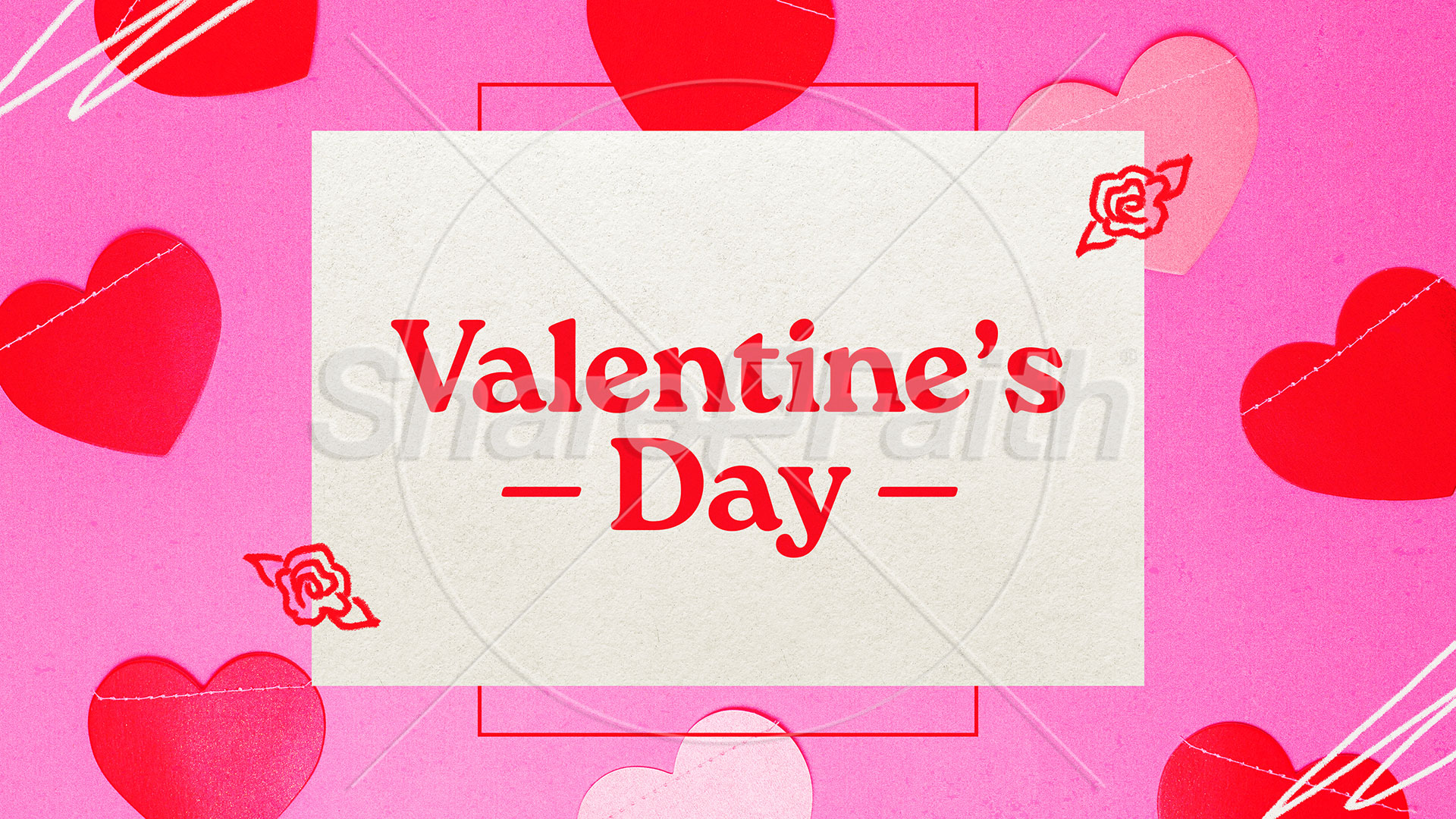 Valentine’s Day Pink Hearts: Title Graphics