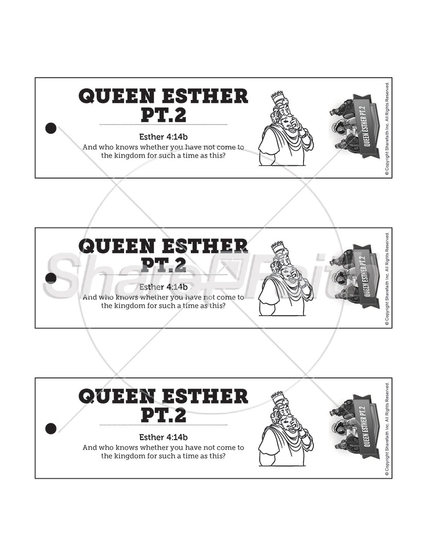 Queen Esther Part 2: Bookmarks