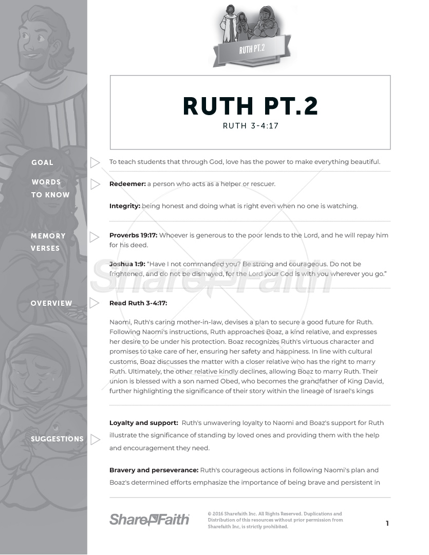 Ruth pt.2: Curriculum