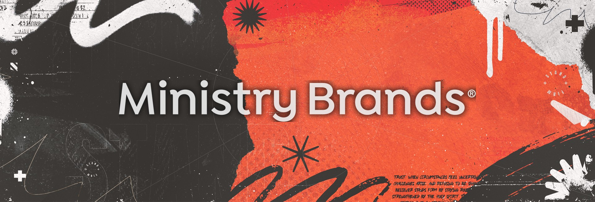 Stand Firm Orange Grunge: Web Banner