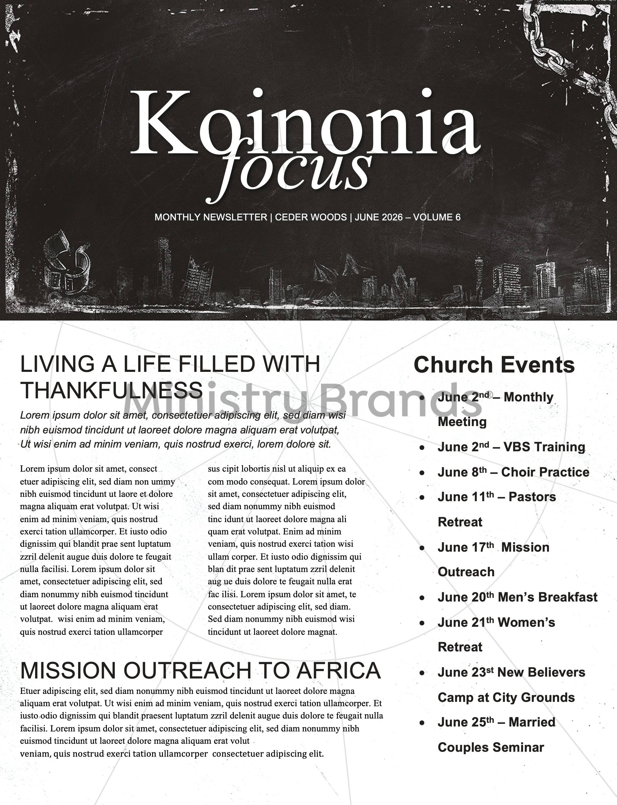Unashamed Chalkboard: Newsletter