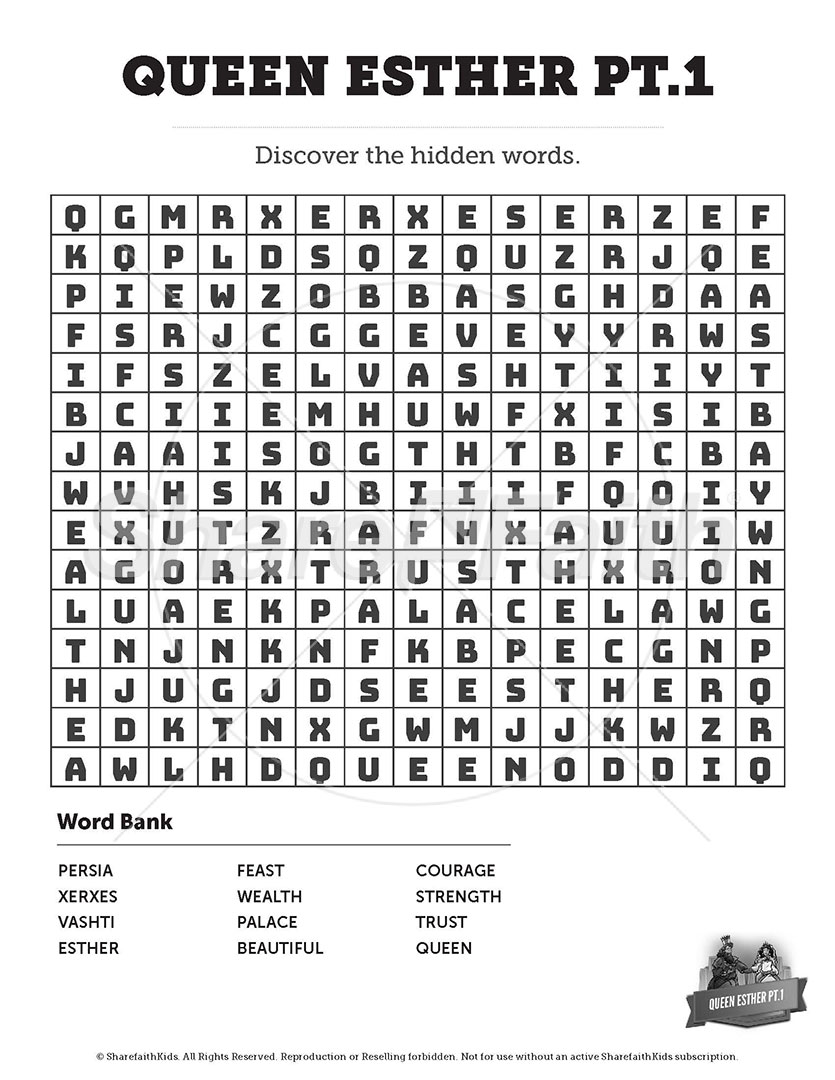 Queen Esther pt.1: Word Search