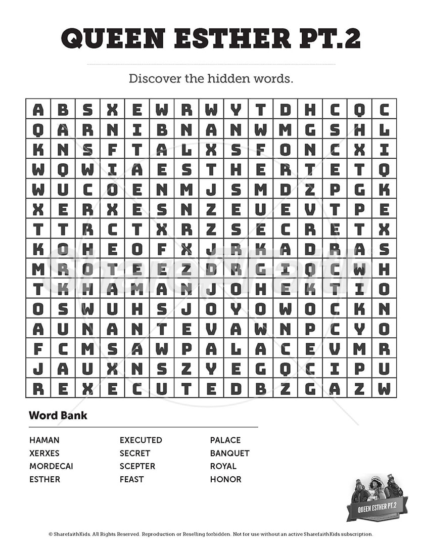 ShareFaith Media » Queen Esther Part 2: Word Search – ShareFaith Media