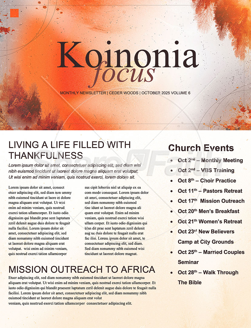 Fall Kickoff: Newsletter