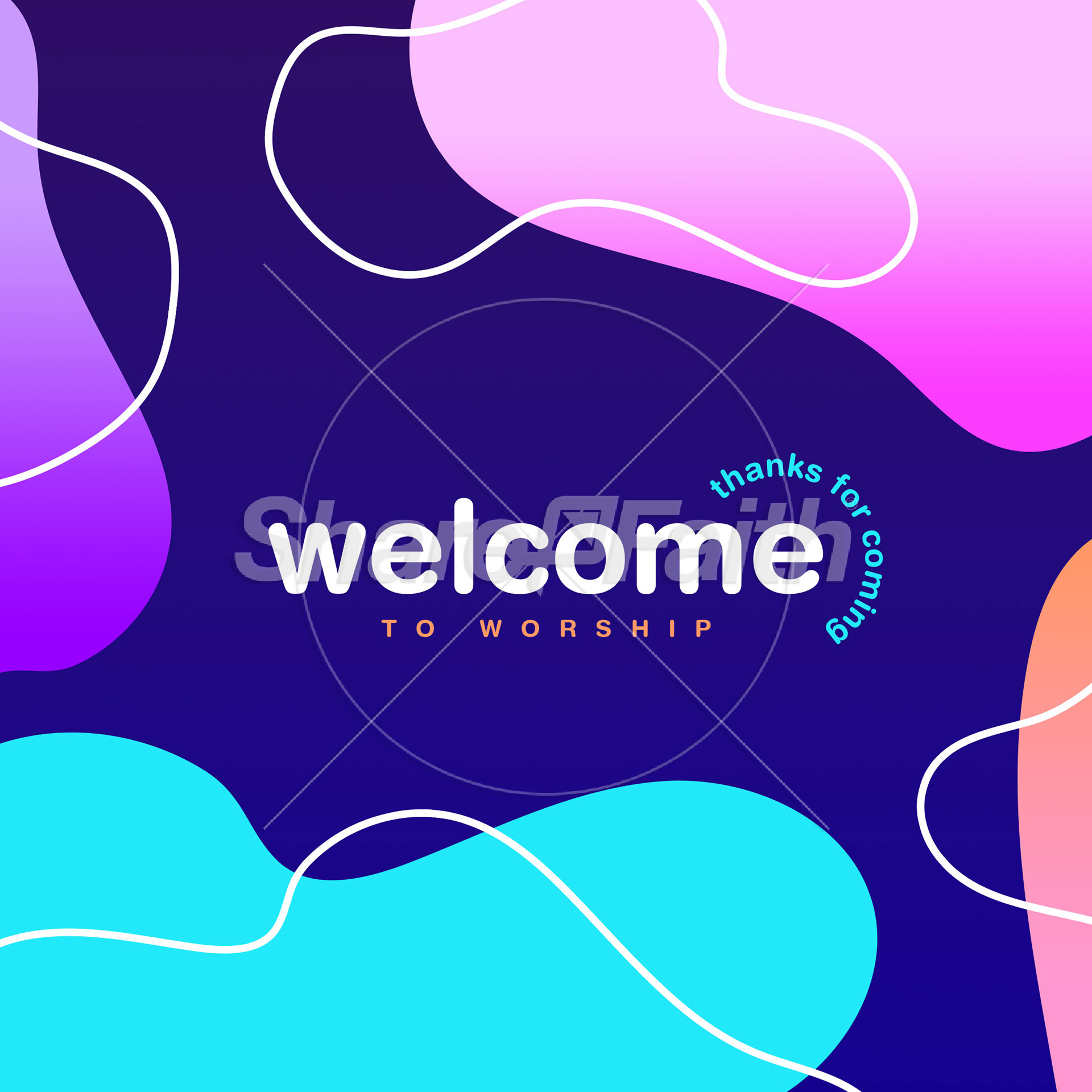 Neon Blob Collection: Social Media Graphics