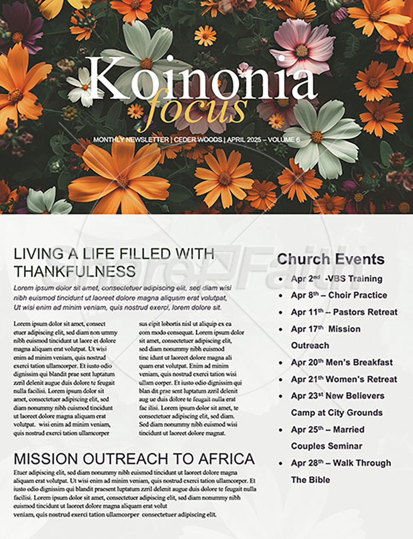 New Life in Christ: Newsletter