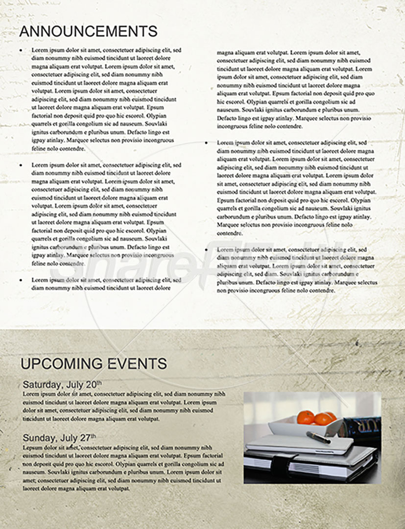 Dear Church: Newsletter