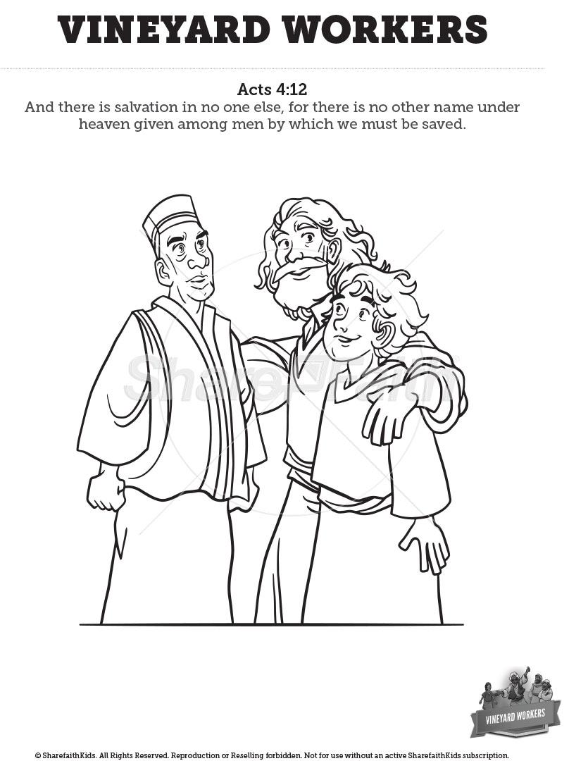 Vineyard Workers: Coloring Pages