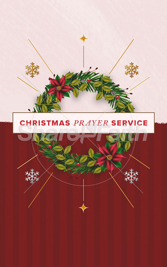 Christmas Prayer Service: Bifold Bulletin Cover