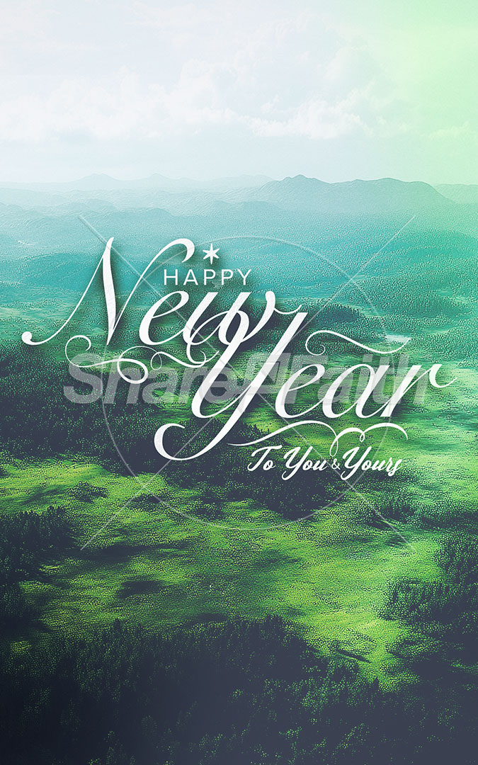 Happy New Year: Bifold Bulletin Cover