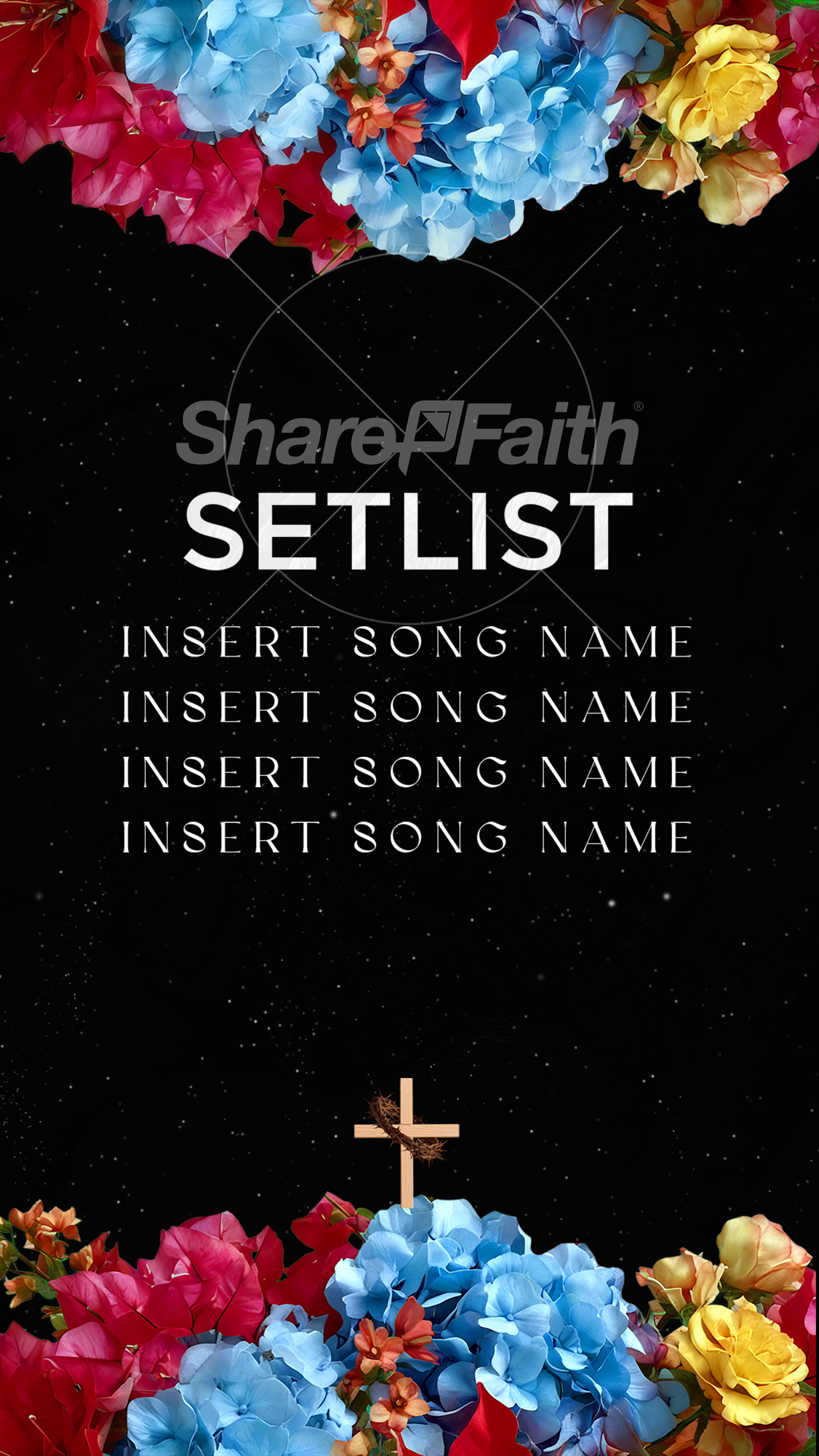 Easter At Your Church – Floral Wooden Cross Setlist: Social Story