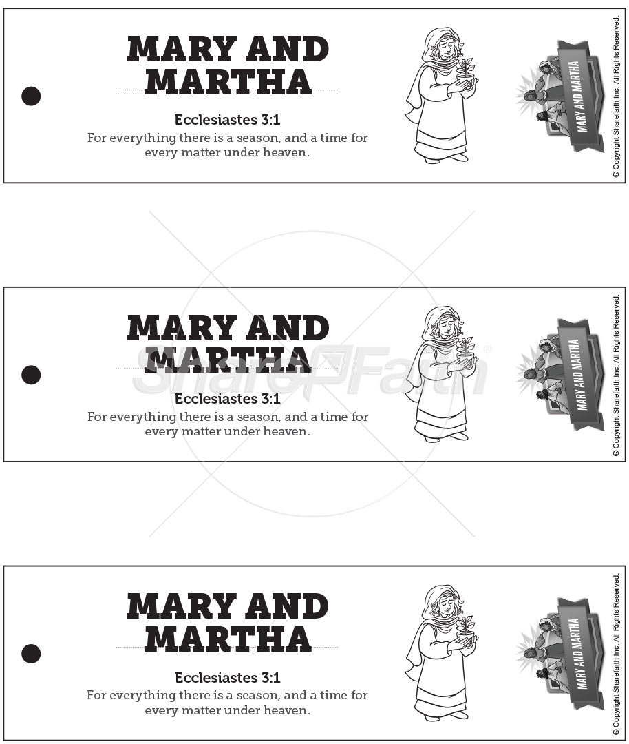 Mary and Martha: Bookmarks
