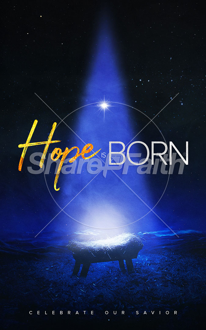 Hope Is Born: Bifold Bulletin Cover
