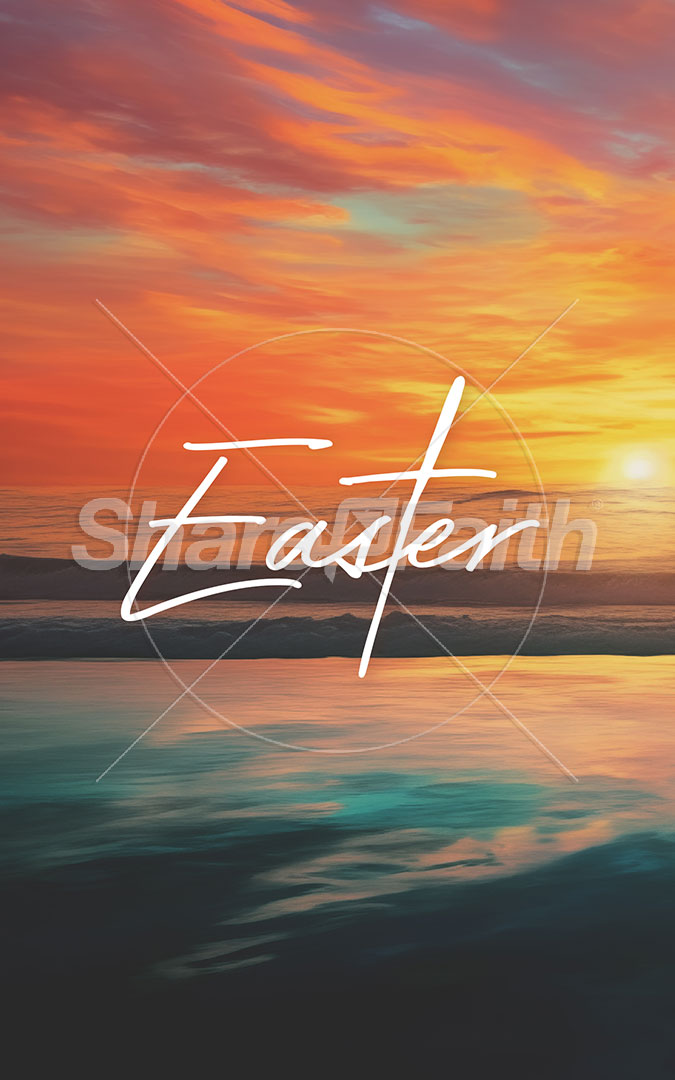Easter Morning Sunrise: Bifold Bulletin Cover