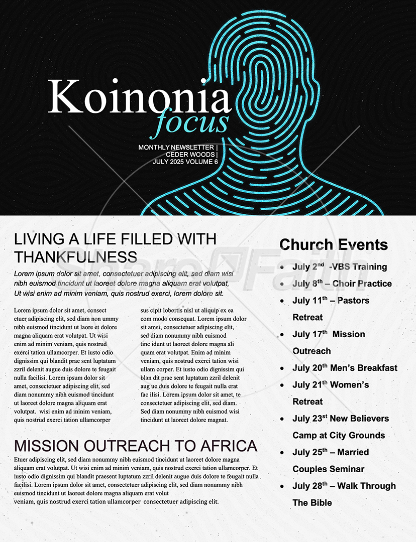 Fearfully Made: Newsletter