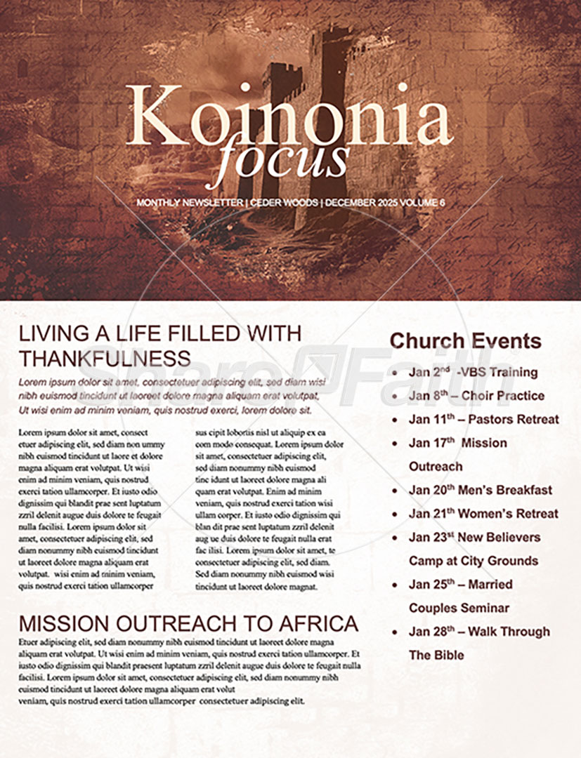Joshua: Newsletter