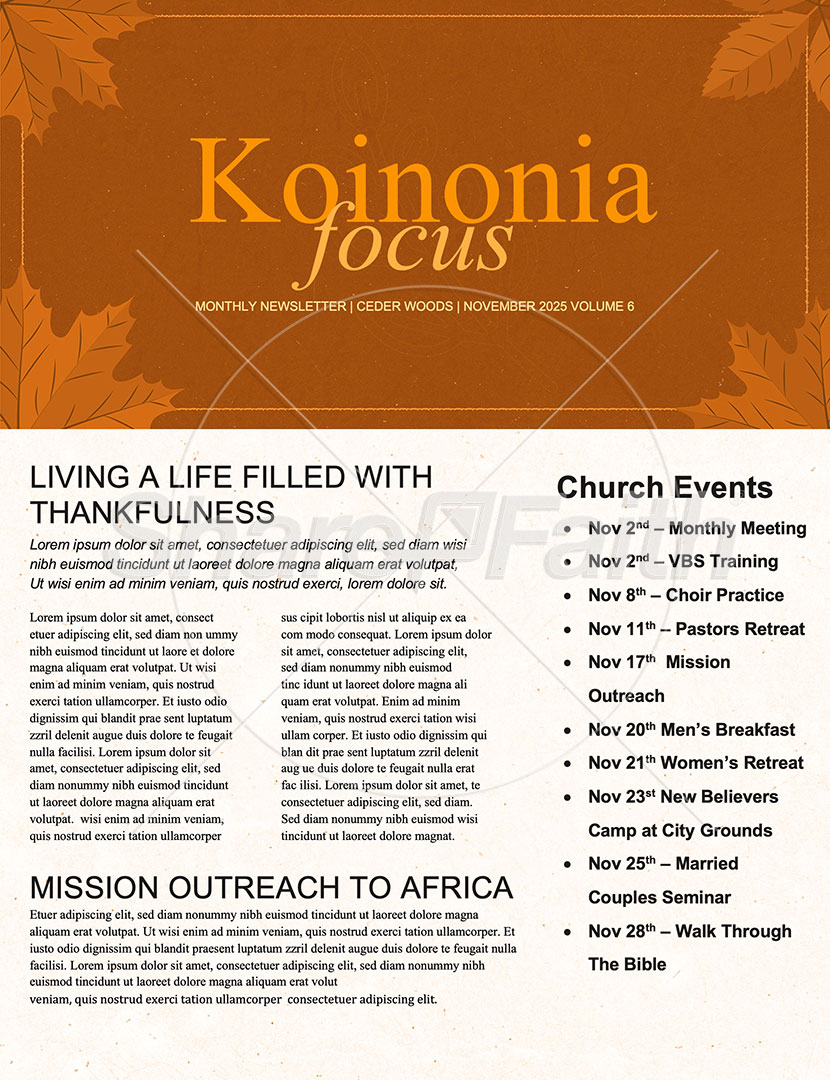 We Are Grateful (Happy Thanksgiving): Newsletter