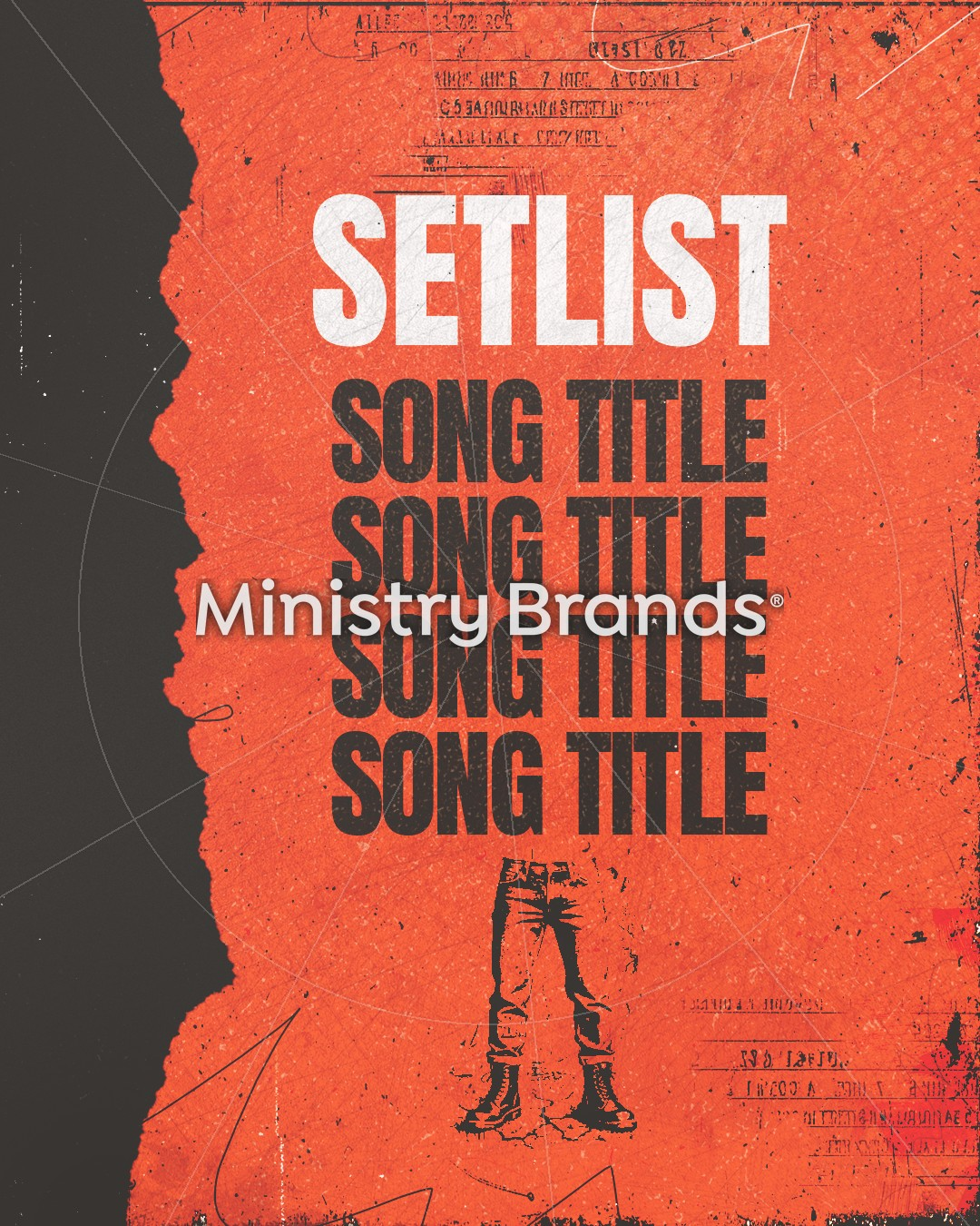 Stand Firm Orange Grunge – Social Setlist: Social Post