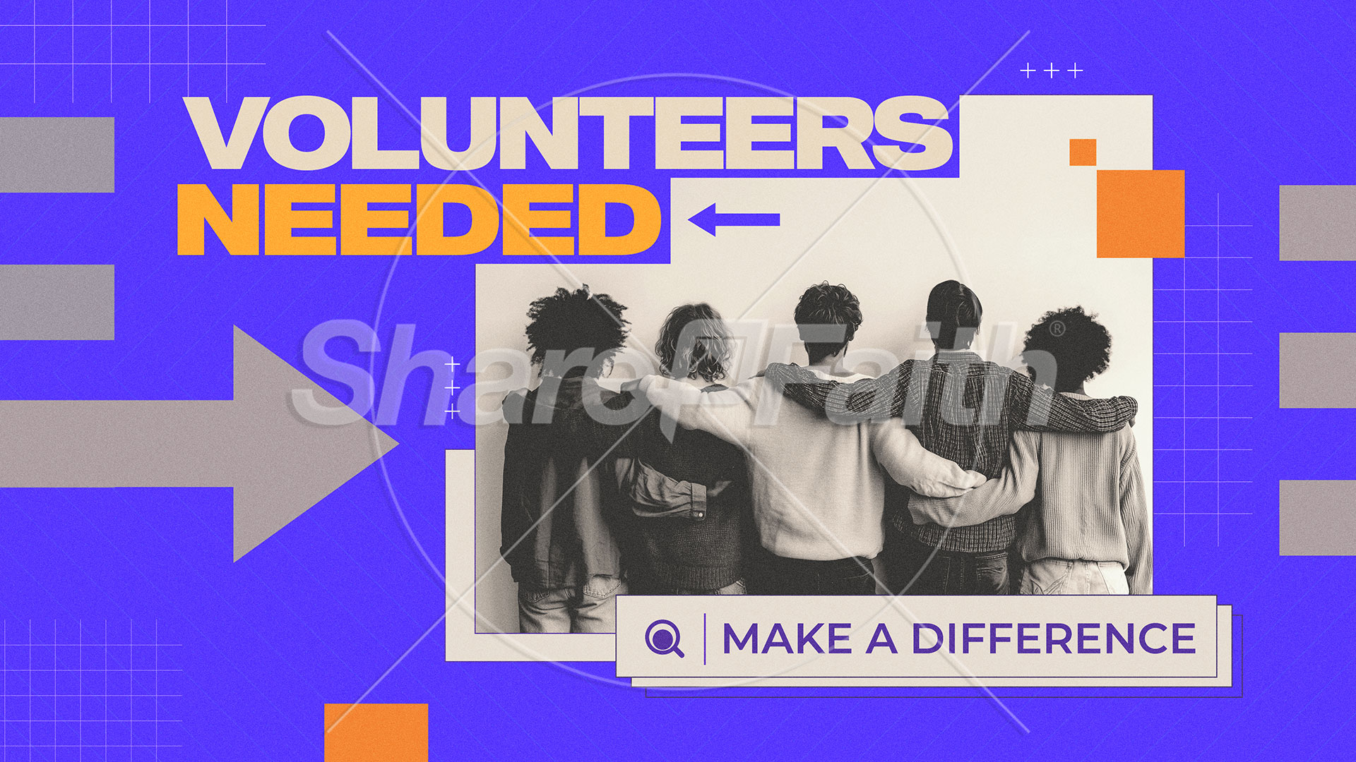Volunteers Needed: Title Graphic