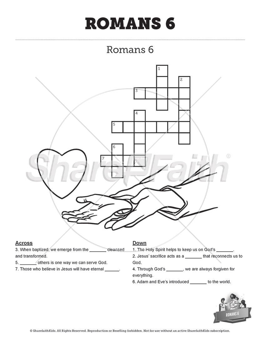ShareFaith Media Romans 6: Crossword ShareFaith Media ShareFaith Media Romans 6: Crossword ShareFaith Media